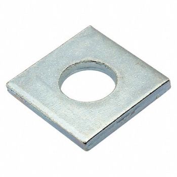 GRAINGER APPROVED Sqr Wshr Znc Stl 7/8 in 2x0.280in 1PK, 420R02