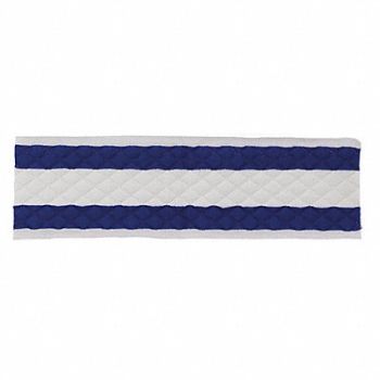 HOSPECO Mop Pad 17 in W Blue/White PK12, 421X16