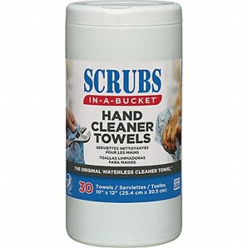 SCRUBS Hand Towels 10 x 12 Citrus PK6, 24WJ90