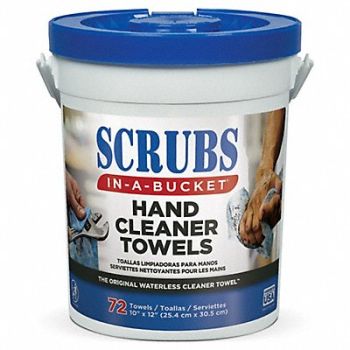 SCRUBS Hand Cleaning Towels 10 x 12 Citrus, 24WJ88