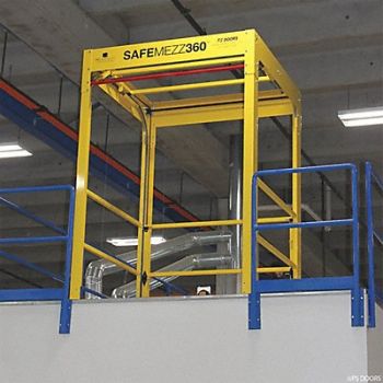 PS INDUSTRIES Safety Gate 95 inx68 in Yellow, 422L37