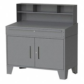 GREENE MANUFACTURING INC. Cabinet 54 x36 x29 Chrcl Gry NonMbl, 422W92