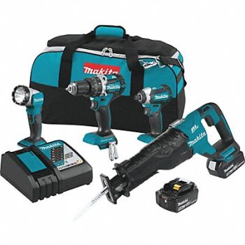 MAKITA Cordless Combination Kit 4 Tools 18V DC, 423J43