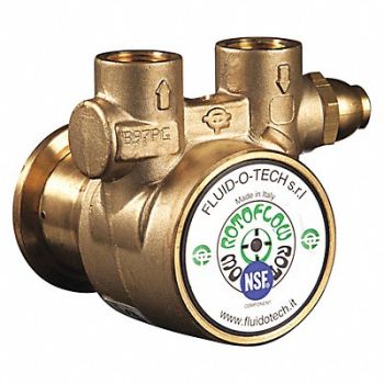 FLUID-O-TECH Pump 3/8 NPTF 144 Max GPH Brass Bypass, 423J73