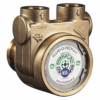 FLUID-O-TECH Pump 1/2 NPTF 295 Max GPH Brass, 423J94