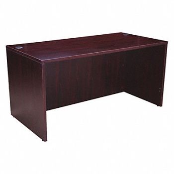 BOSS Office Desk Mahogany Base Overall 66 W, 423M55