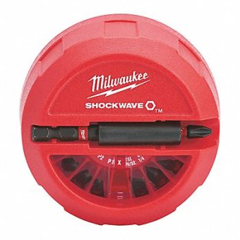 MILWAUKEE Impact Driver Bit Puck Set 21pc HSS, 423P08