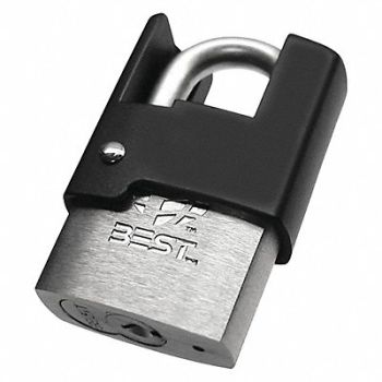 BEST Keyed Padlock 7/8 in Rectangle Silver, 425R05