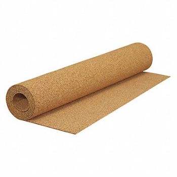 GRAINGER APPROVED Cork Roll L 50 ft Plain Backing, 425V98