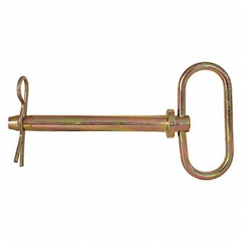 BUYERS PRODUCTS Hitch Pin 6 1/4 in Zinc Plated Yellow, 426V24