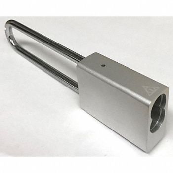 DELTA LOCK Keyed Padlock 11/16 in Rectangle Silver, 429H51