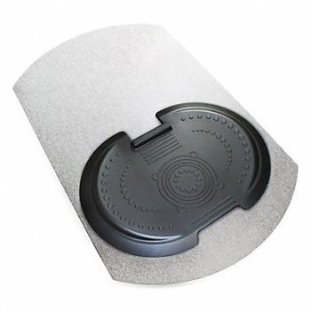 FLOORTEX Antifatigue Mat Contoured Black, 429J36