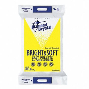 DIAMOND CRYSTAL Water Softener Salt 50 lb Bag Pellets, 42DA15