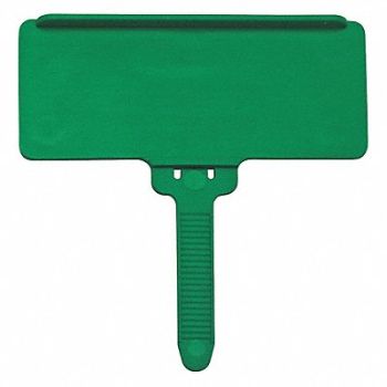 QUANTUM STORAGE SYSTEMS Label Tag Flat Green Label Adhered PK25, 42EK74