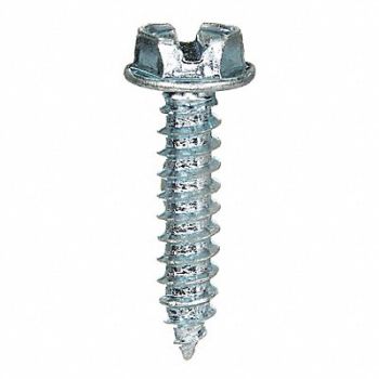GRAINGER APPROVED Scrw Sz #10 ZP SLT 1.5 L PK100, 42NN91