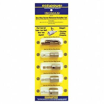 EAZYPOWER Screw Remover Screwdriver #6 to #14 PK5, 42W494