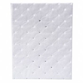 BRADY SPC ABSORBENTS Absorb Pad Oil-Based Liquids White PK200, 42X735