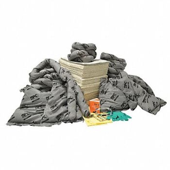 BRADY SPC ABSORBENTS Spill Kit Refill Universal Dark Green, 42X832