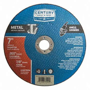 CENTURY DRILL AND TOOL Metal Cutting Wheel 7x.055 in Type 1A, 42YY75