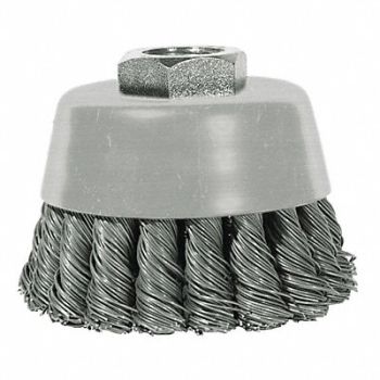 CENTURY DRILL AND TOOL Knot Cup Brush 2-3/4x5/8-11 in., 42YZ51