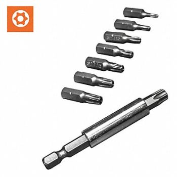 CENTURY DRILL AND TOOL Security Star-Drive Bit 9 Pc Set, 42ZH37
