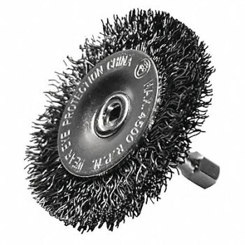 CENTURY DRILL AND TOOL Crimped Radial Wire Brush 2-1/2in Coarse, 42ZK57