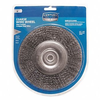 CENTURY DRILL AND TOOL BeNch Grind Crimped Wire Wheel 6iNcoarse, 42ZK68