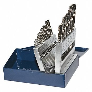 CENTURY DRILL AND TOOL Cobalt Jobber Drill Bit Index 21 Pc Set, 42ZT61