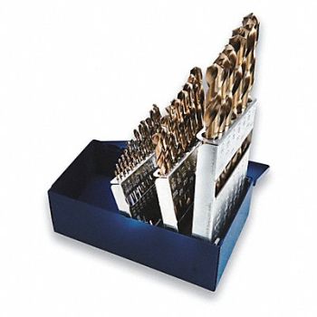 CENTURY DRILL AND TOOL Cobalt Jobber Drill Bit Index 29 Pc Set, 42ZT62