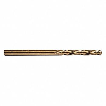 CENTURY DRILL AND TOOL Left Hand Cobalt Jobber Drill Bit 7/64in, 42ZU62