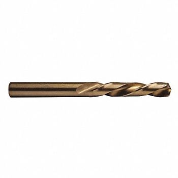 CENTURY DRILL AND TOOL Left Hand Cobalt Jobber Drill Bit 7/16in, 42ZU71