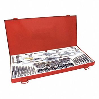 CENTURY DRILL AND TOOL Fractional Tap and Die Nc/Nf 58 Pc Set, 42ZW22