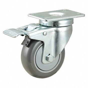 GRAINGER APPROVED Standard Plate Caster Swivel 275 lb., 435X80