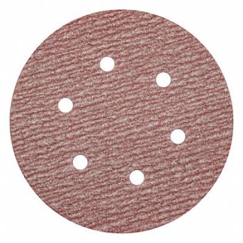 GRAINGER APPROVED J6881 Hook-and-Loop Sand Disc 6 in Dia PK100, 436A24