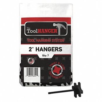 TOOLHANGER Polypro Plastic Tool Hanger Black PK7, 436C66