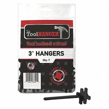 TOOLHANGER Polypro Plastic Tool Hanger Black PK7, 436C67