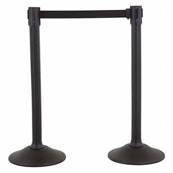 US WEIGHT Barrier Post with Belt HDPE Black PR, 436C86