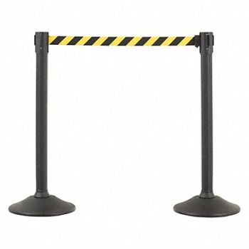 US WEIGHT Barrier Post with Belt HDPE Black PR, 436C89