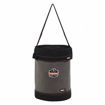 ERGODYNE Bucket Bag Canvas Straight Wall Gray, 436D19