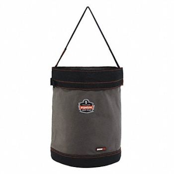 ERGODYNE Bucket Bag Canvas Straight Wall Gray, 436D20