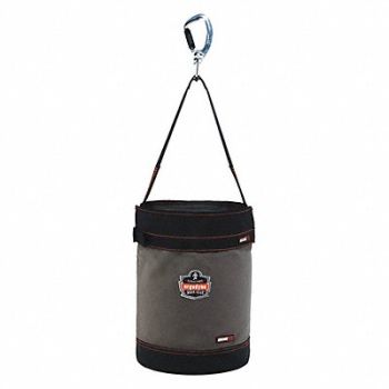ERGODYNE Bucket Bag Canvas Straight Wall Gray, 436D21