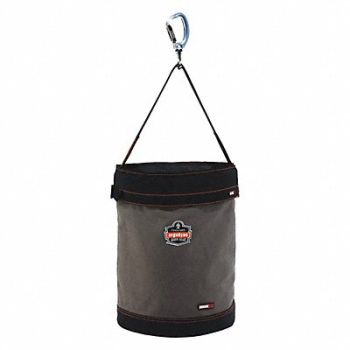 ERGODYNE Bucket Bag Canvas Straight Wall Gray, 436D22