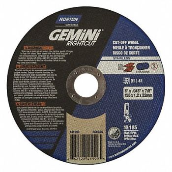 NORTON Abrasive Cut-Off Wheel Type 41 6 dia., 436D97