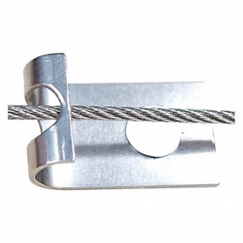 BIRD BARRIER Netting Bracket 1 L Silver PK100, 436G56