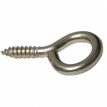 BIRD BARRIER Screw Eye 1/2 L Silver PK20, 436G63