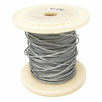 BIRD BARRIER Netting Perimeter Cable 5 L Silver, 436G67