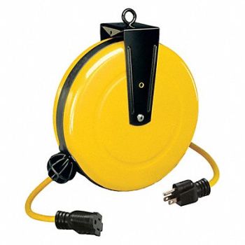 LUMAPRO Cord Reel 30ft 14 AWG Connector 125VAC, 436G97