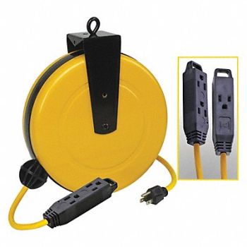 LUMAPRO Cord Reel 30ft 14 AWG Connector 125VAC, 436G98