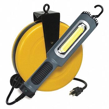 LUMAPRO Cord Reel w/Lamp LED 30ft 18AWG 120VAC, 436H01