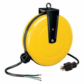 LUMAPRO Cord Reel 25ft 16 AWG Bare 125VAC, 436H02